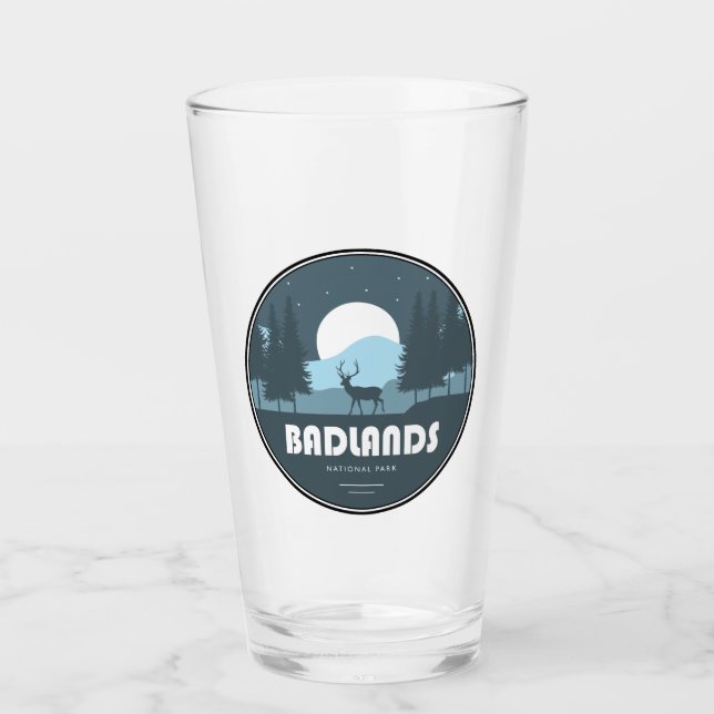 Badlands National Park Deer Glass (Front)