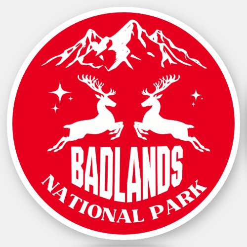 Badlands National Park deer South dakota road trip Sticker