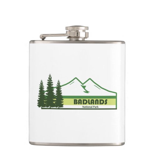 Badlands National Park Green Stripes Flask