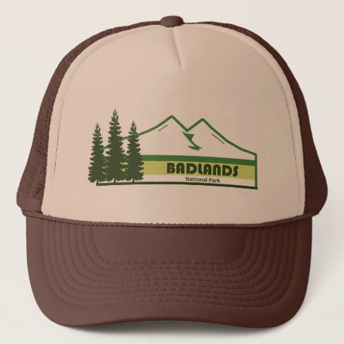 Badlands National Park Green Stripes Trucker Hat