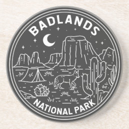 Badlands National Park Landscape Monoline  Coaster