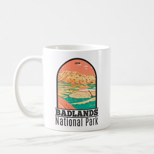 Badlands National Park Landscape Vintage Coffee Mug
