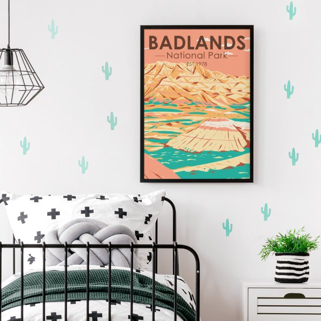 Badlands National Park Landscape Vintage Poster (Creator Uploaded)