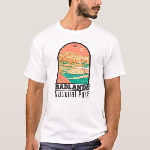 Badlands National Park Landscape Vintage T_Shirt