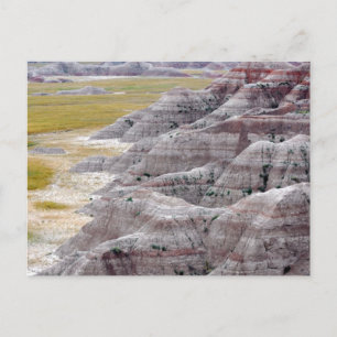 Badlands national park mountains from afar postcard