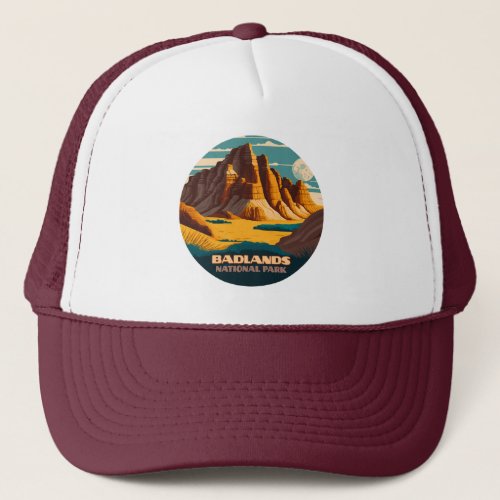 Badlands National Park Mountains Retro Trucker Hat