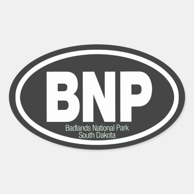 Badlands National Park Oval Sticker (Front)
