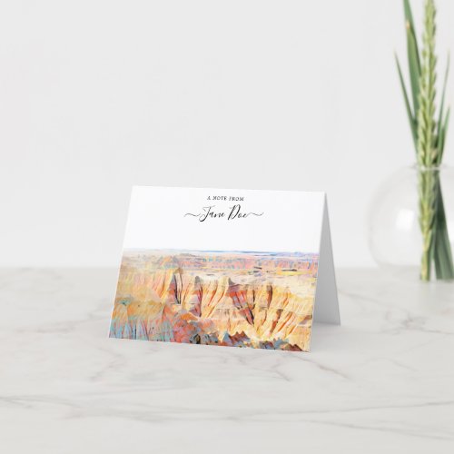 Badlands National Park Personalized Note Card