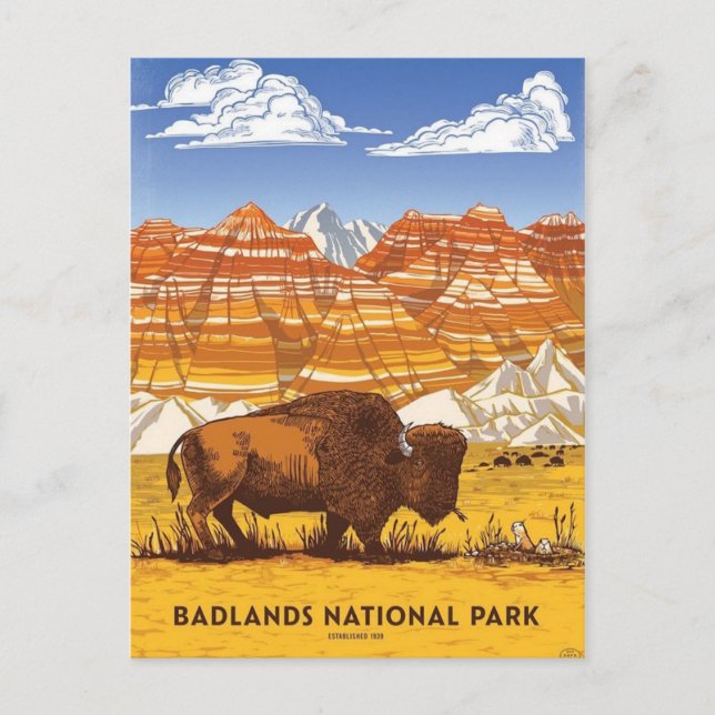 Badlands national park postcard (Front)