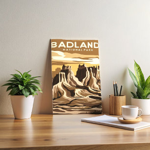 badlands national park postcard