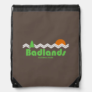 Badlands National Park Retro Drawstring Bag