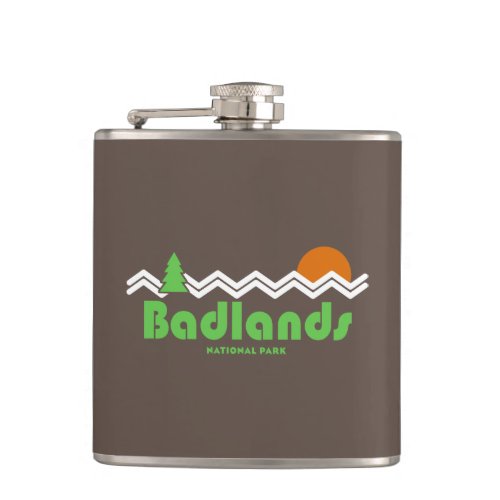 Badlands National Park Retro Flask