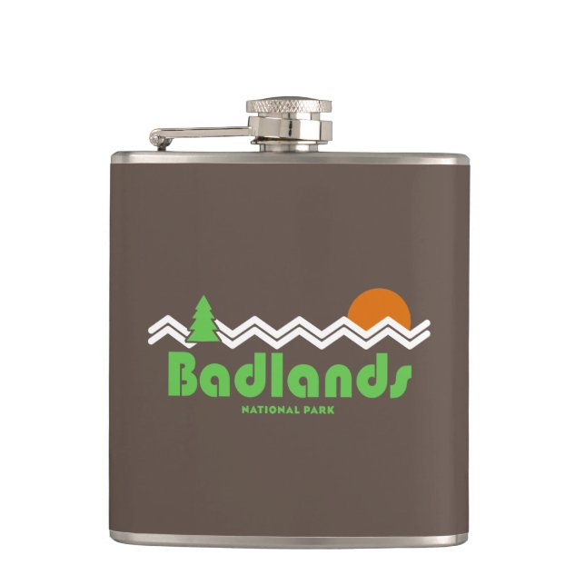 Badlands National Park Retro Flask (Front)