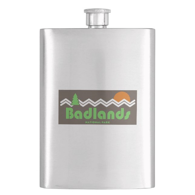 Badlands National Park Retro Flask (Front)