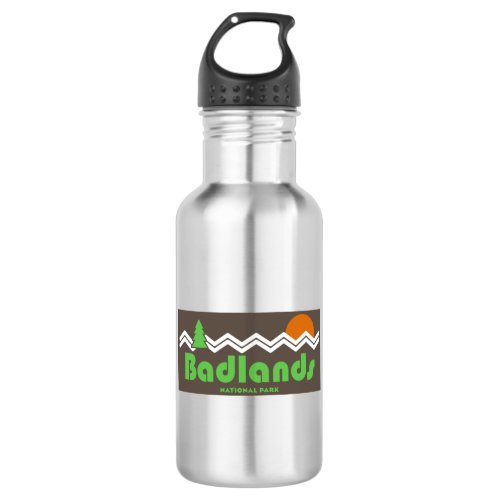 Badlands National Park Retro Stainless Steel Water Bottle