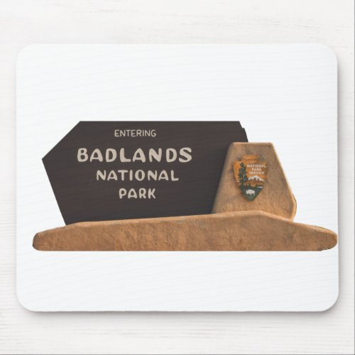 Badlands National Park Sign Mouse Pad