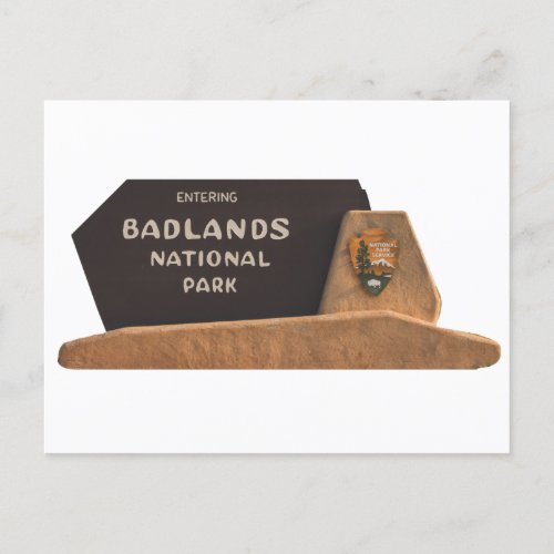 Badlands National Park Sign Postcard