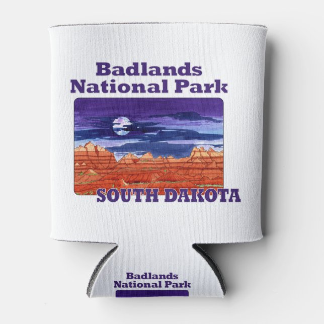 Badlands National Park, South Dakota Can Cooler (Front)