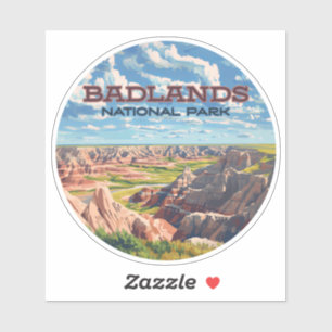 Badlands National Park South Dakota Landscape Sticker