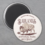 Badlands National Park South Dakota Magnet<br><div class="desc">Beautiful vintage style design with classical typography in Honor to the beautiful National Park of "BADLANDS". Badlands National Park is a U.S. national park located southwest of the state of South Dakota, north of the Great Plains. if you are a lover of national parks this beautiful design is parati to...</div>