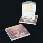 Badlands National Park South Dakota Painting Stone Coaster<br><div class="desc">Badlands National Park South Dakota Painting Coasters
Badlands National Park,  South Dakota,  USA</div>