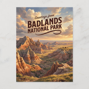Badlands National Park South Dakota Postcard