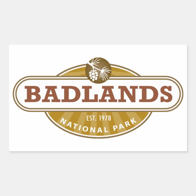 Badlands National Park South Dakota Rectangular Sticker (Front)