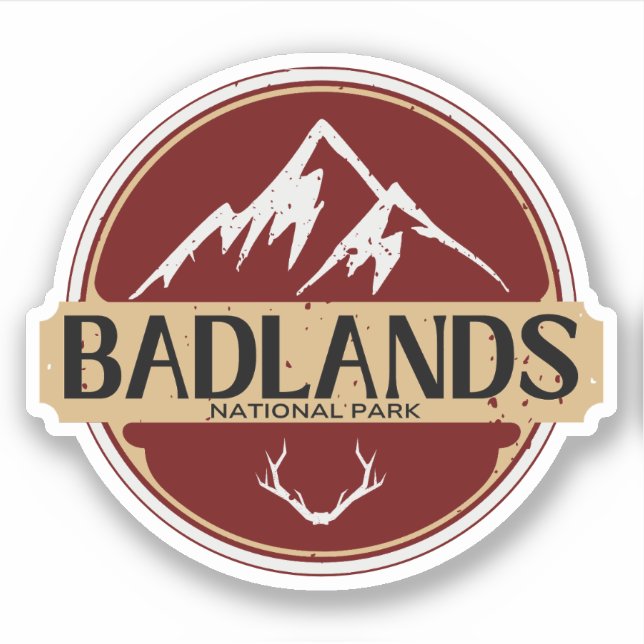 Badlands National Park South dakota road trip Sticker (Front)