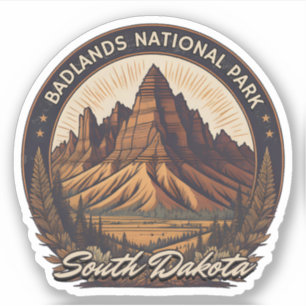Badlands National Park South dakota road trip Sticker