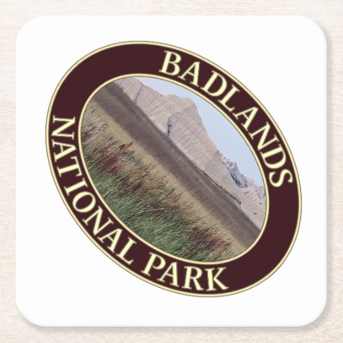 Badlands National Park South Dakota Square Paper Coaster