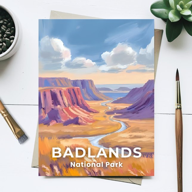 Badlands National Park South Dakota Travel Art Postcard (Creator Uploaded)