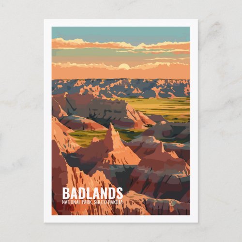Badlands National Park South Dakota USA  Postcard