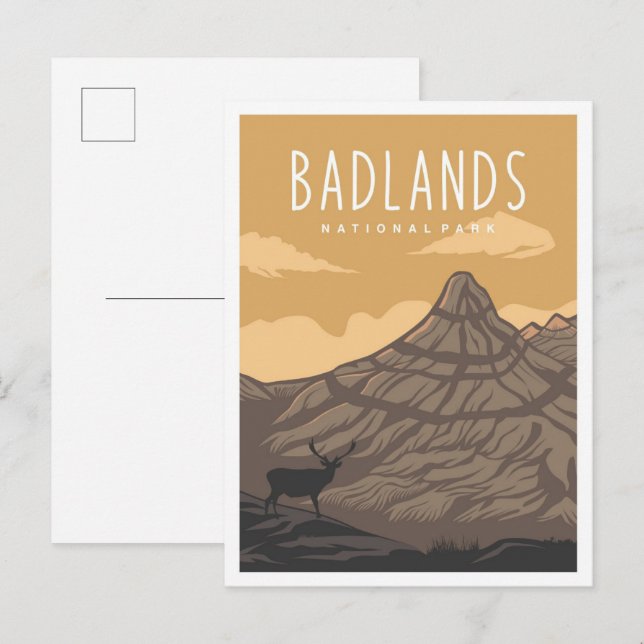 Badlands National Park South Dakota USA Travel  Postcard (Front/Back)