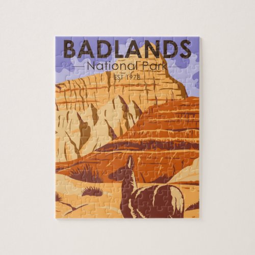 Badlands National Park South Dakota Vintage Jigsaw Puzzle