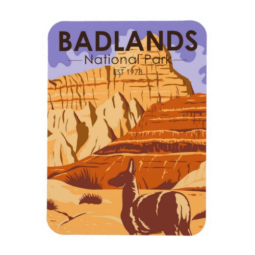  Badlands National Park South Dakota Vintage Magnet