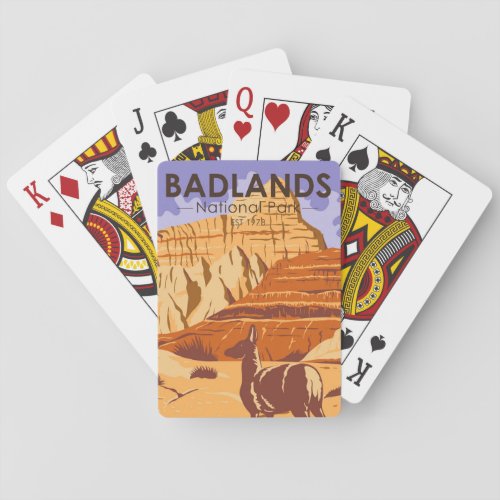 Badlands National Park South Dakota Vintage Playing Cards