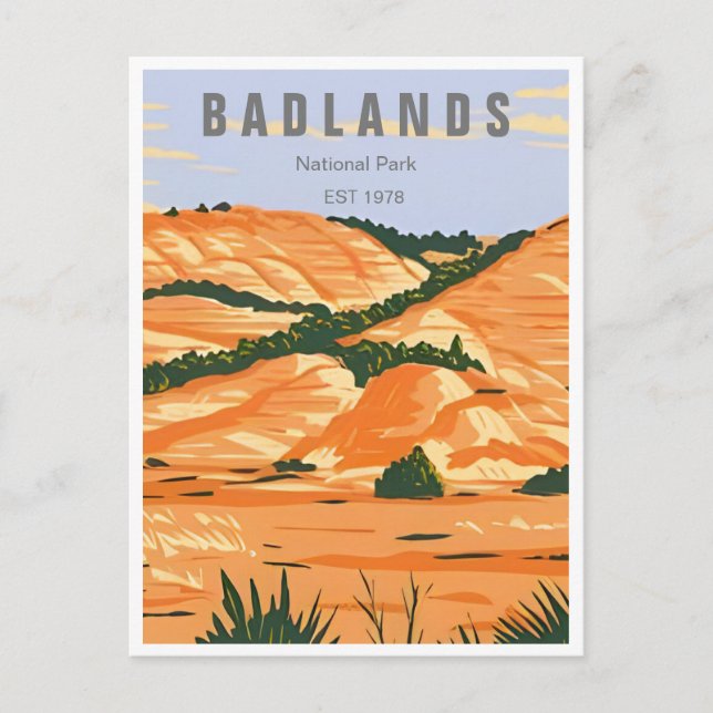 Badlands National Park South Dakota Vintage  Postcard (Front)