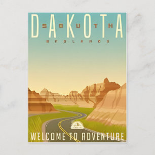 Badlands National Park South Dakota Vintage Postcard