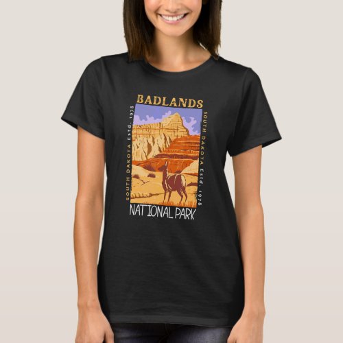 Badlands National Park South Dakota Vintage T_Shirt