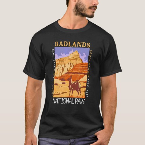 Badlands National Park South Dakota Vintage T_Shirt