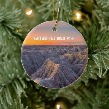 Badlands National Park Souvenir Ornament by YellowSnail at Zazzle
