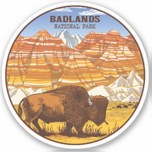 Badlands National Park Sticker (Front)