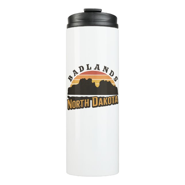 Badlands North Dakota Retro Thermal Tumbler (Front)