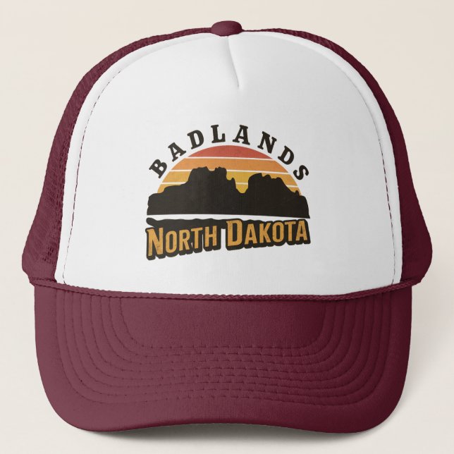 Badlands North Dakota Retro Trucker Hat (Front)