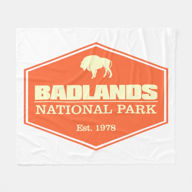 Badlands NP 3 Fleece Blanket (Front (Horizontal))