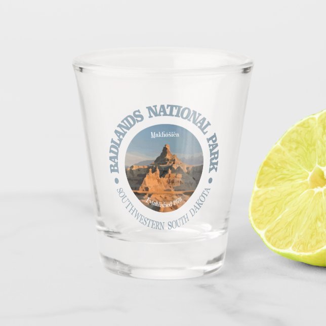 Badlands NP Shot Glass (Front)