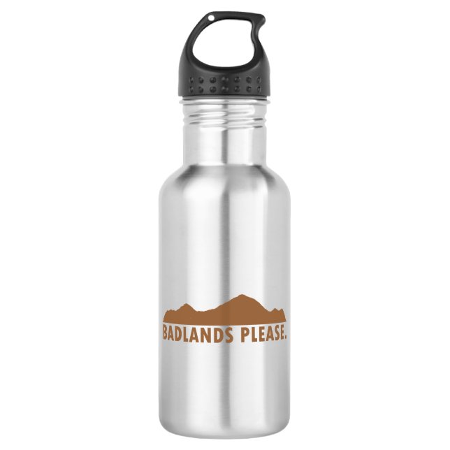 Badlands Please Stainless Steel Water Bottle (Front)