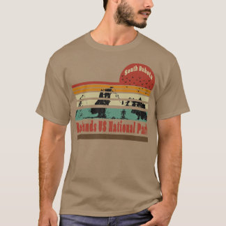 Badlands US National Park South Dakota Distressed T-Shirt