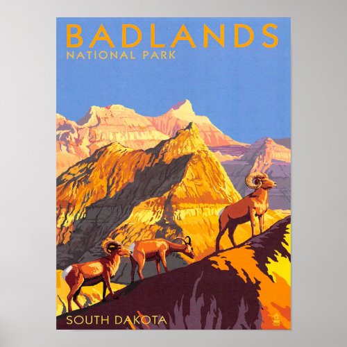 Badlands _ Vintage Trave Poster