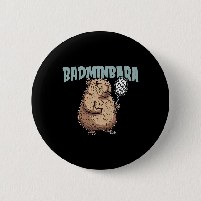 Badminbara Shuttle Racquet - Team Badminton Capyba Button (Front)